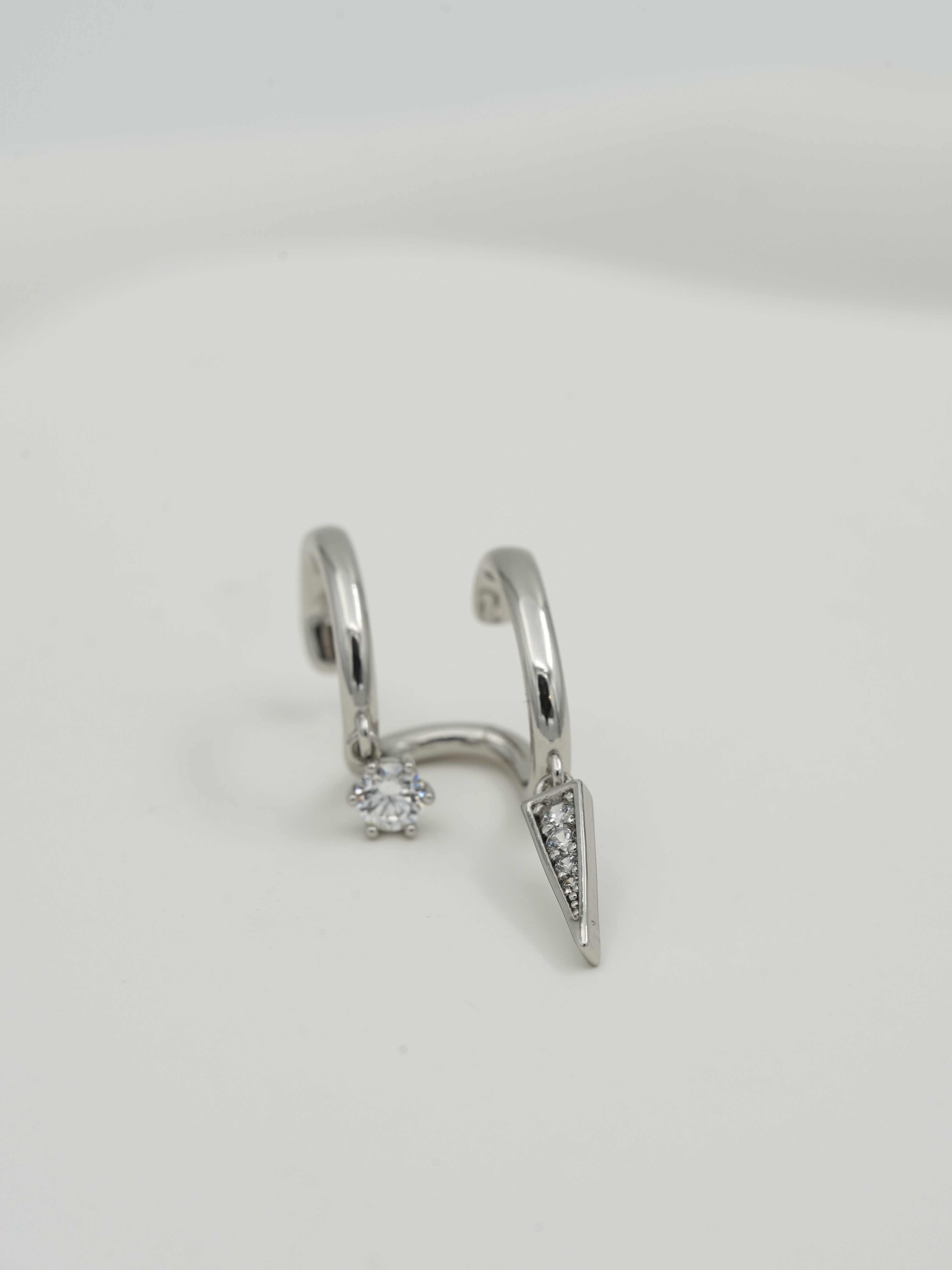 Resim Silver Sallantılı Earcuff Küpe
