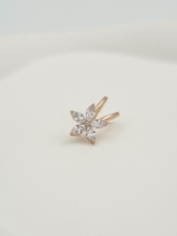 Resim Gold Lotus Taşlı Earcuff Küpe