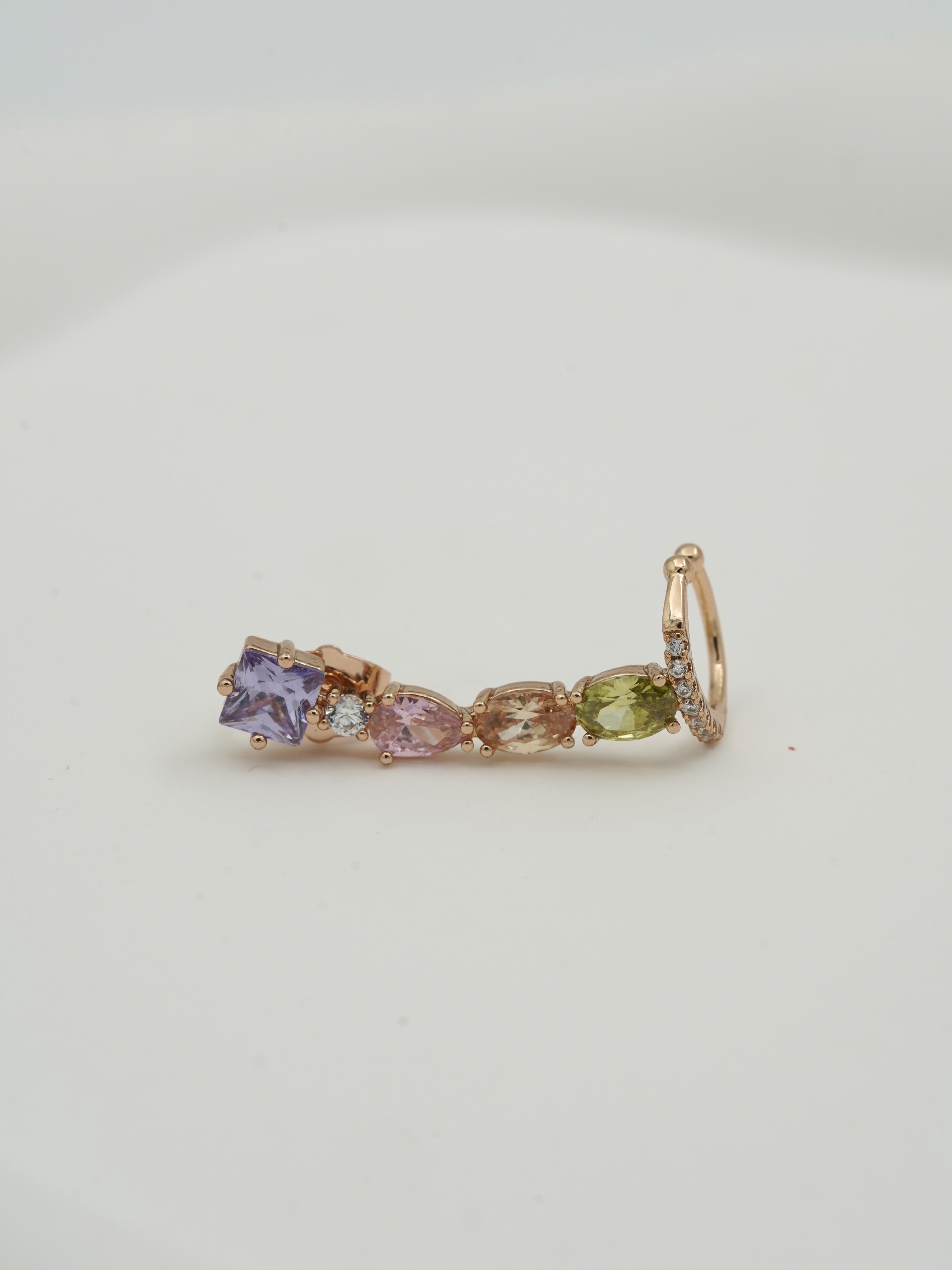 Resim Gold Taş Detaylı Earcuff Küpe