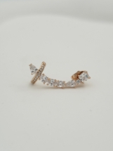 Resim Gold Minimal Taş Detaylı Earcuff Küpe