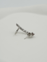 Resim Silver Minimal Taş Detaylı Earcuff Küpe