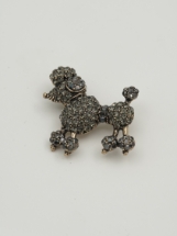 Resim Taşlı Gold Kaniş Köpek Broş
