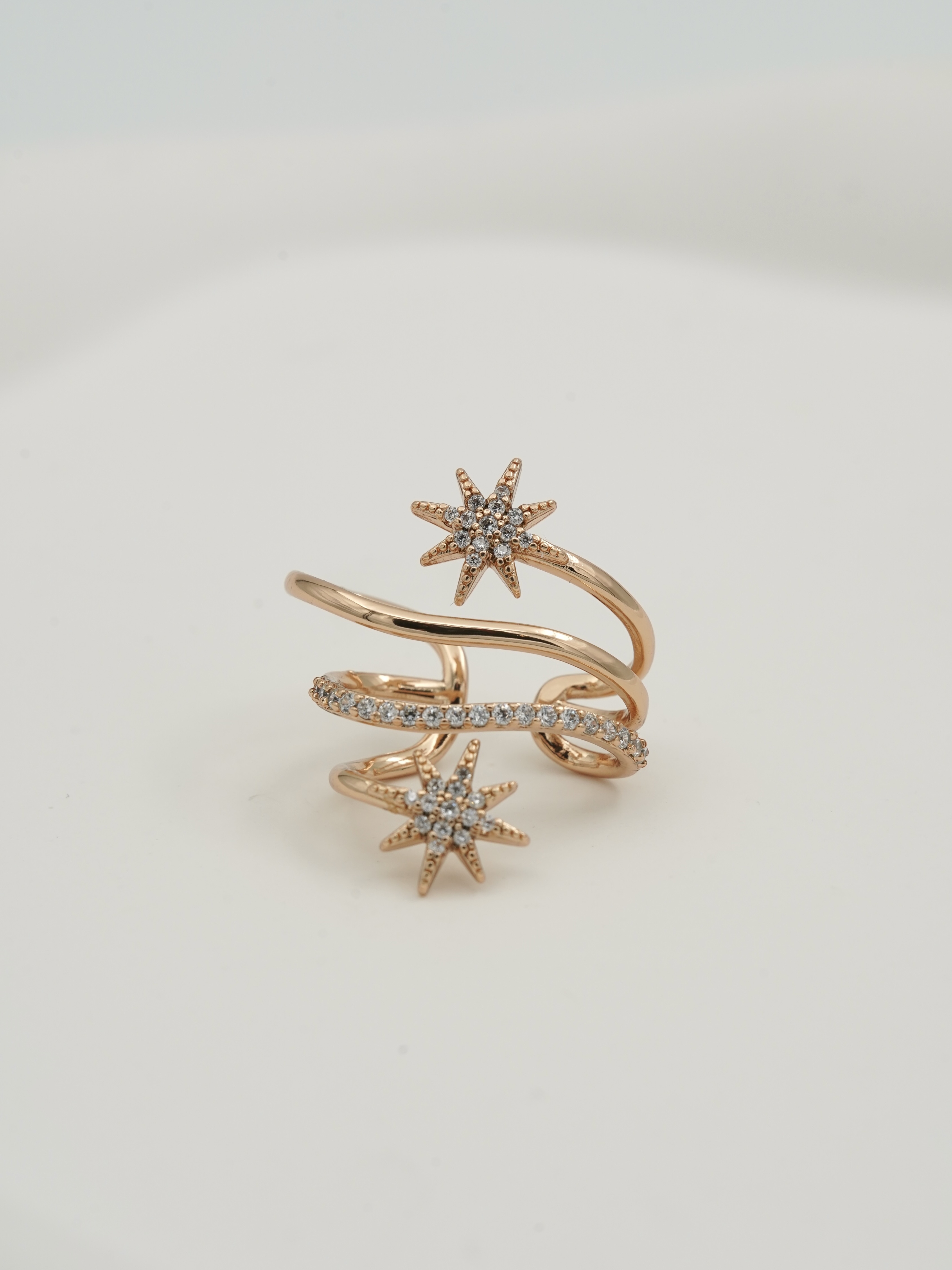 Resim Gold Yıldız Earcuff Küpe