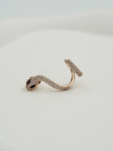 Resim Gold Yılan Earcuff Küpe
