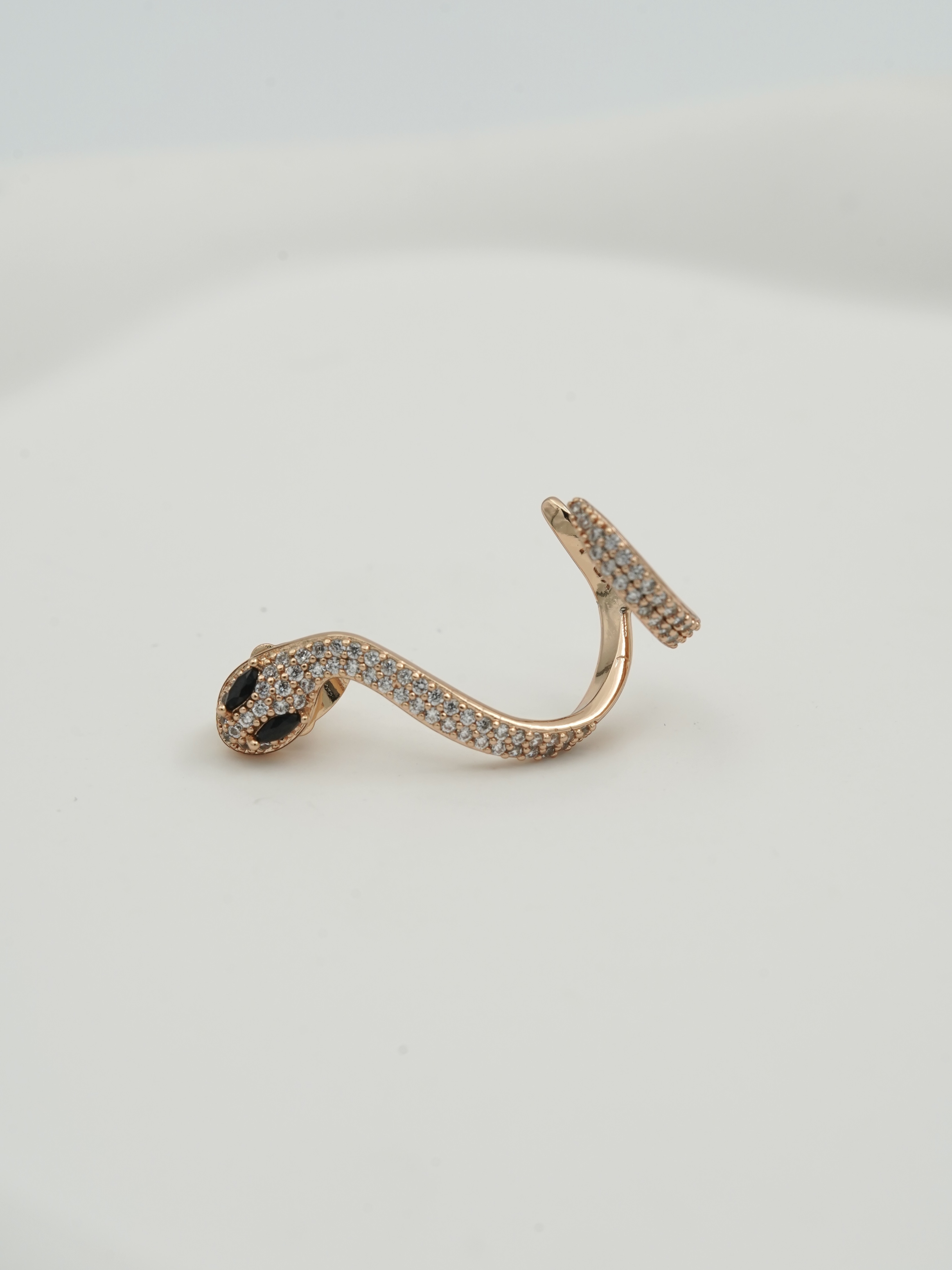 Resim Gold Yılan Earcuff Küpe