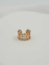 Resim Gold Baklava Desenli Earcuff Küpe