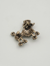 Resim Taşlı Gold Kaniş Köpek Broş